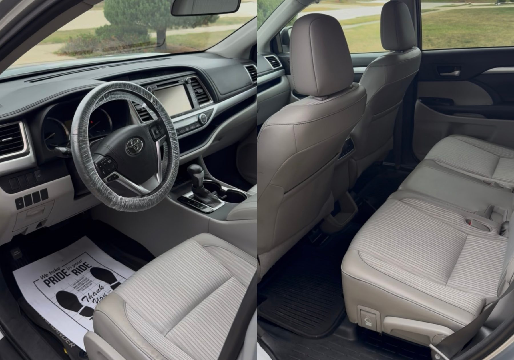 Customer vehicle interior — before and after Top Auto Detailing exterior + interior detail