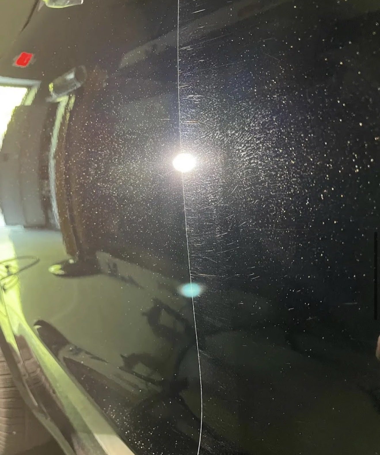 Black paint with dramatic polish-line correction by Top Auto Detailing